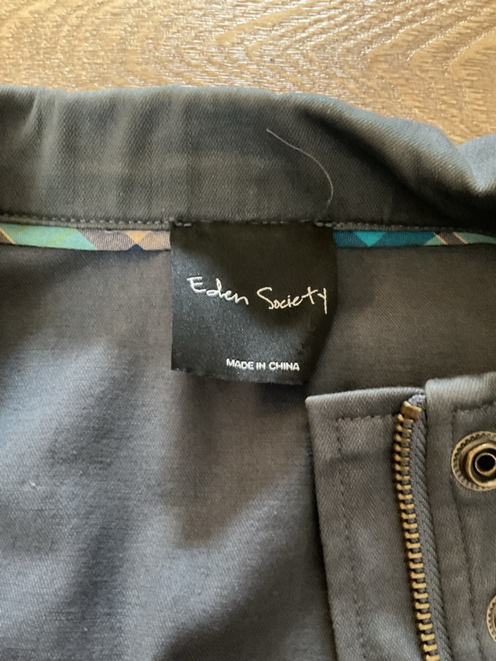Eden Soiety -Lightweight Slate Blue Utility Jacket-Medium / Large - Gently Used - Picture 2 of 5